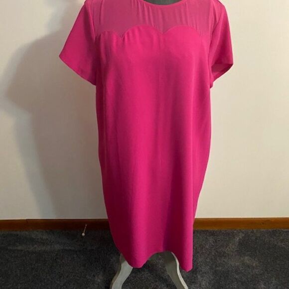 Ann Taylor Pink dress with lace, size 18 - Picture 1 of 4